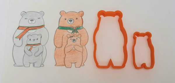 Cortadores de Bolacha - Família Urso1 -kit com 2peças - Image 4