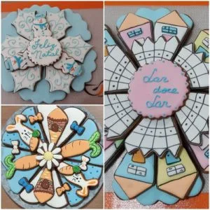3 KITS CIRANDA COOKIE-NATAL,PASCOA E DIA DAS MÃES