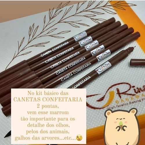 CANETA CONFEITARIA PONTA-DUPLA UNITÁRIA-VÁRIAS CORES