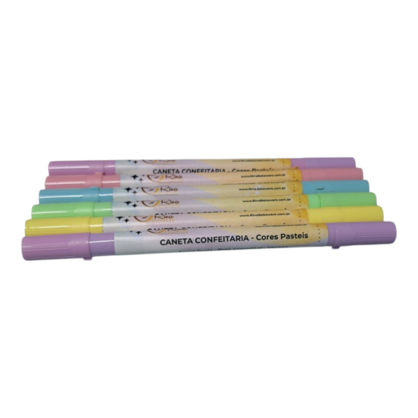 Caneta Confeitaria Kit Cores Pasteis (6 Canetas)