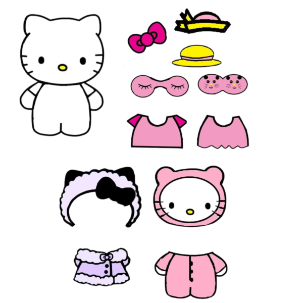 Cortador de Biscoito Kit Hello Kitty com 12 cortadores