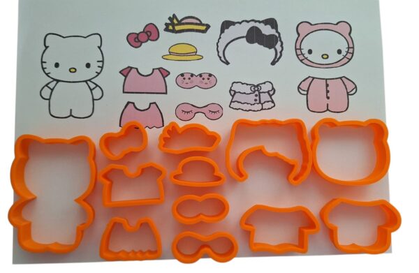 Cortador de Biscoito Kit Hello Kitty com 12 cortadores - Imagem 3