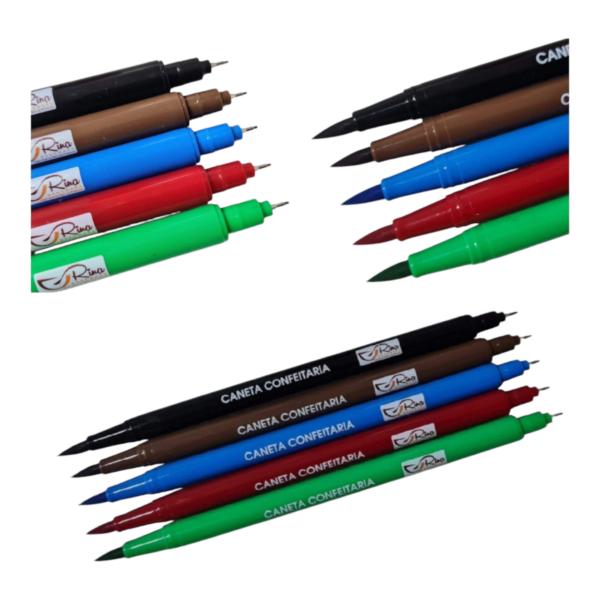 Caneta Confeitaria Kit com 5 cores