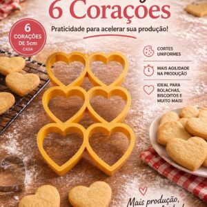 Cortador Régua com 6 Corações
