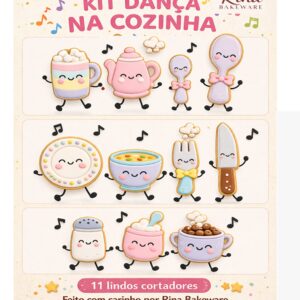 Dança na Cozinha - Kit 11 Cortadores