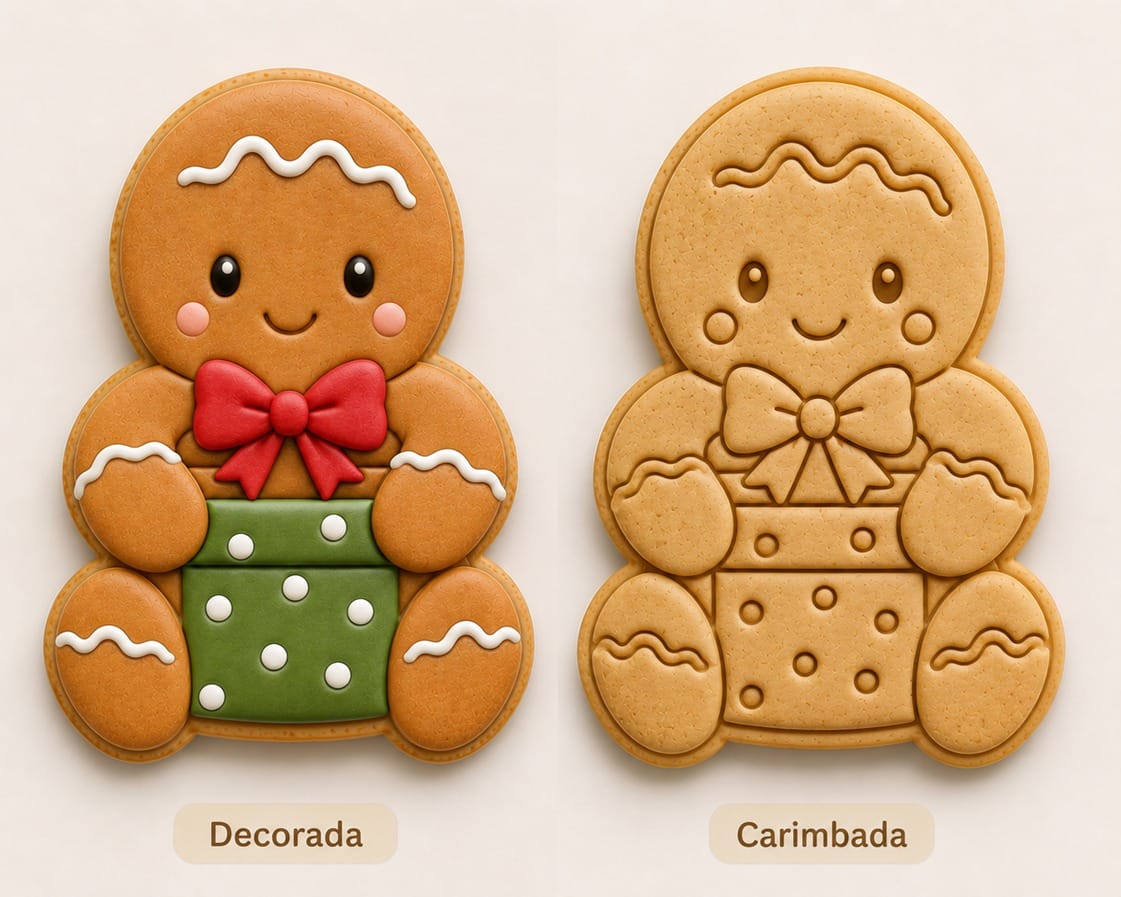 Cortador Ginger com Presente - Carimbo Natal - Imagem 2
