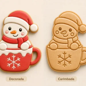Cortador Boneco de Neve - Carimbo Natal