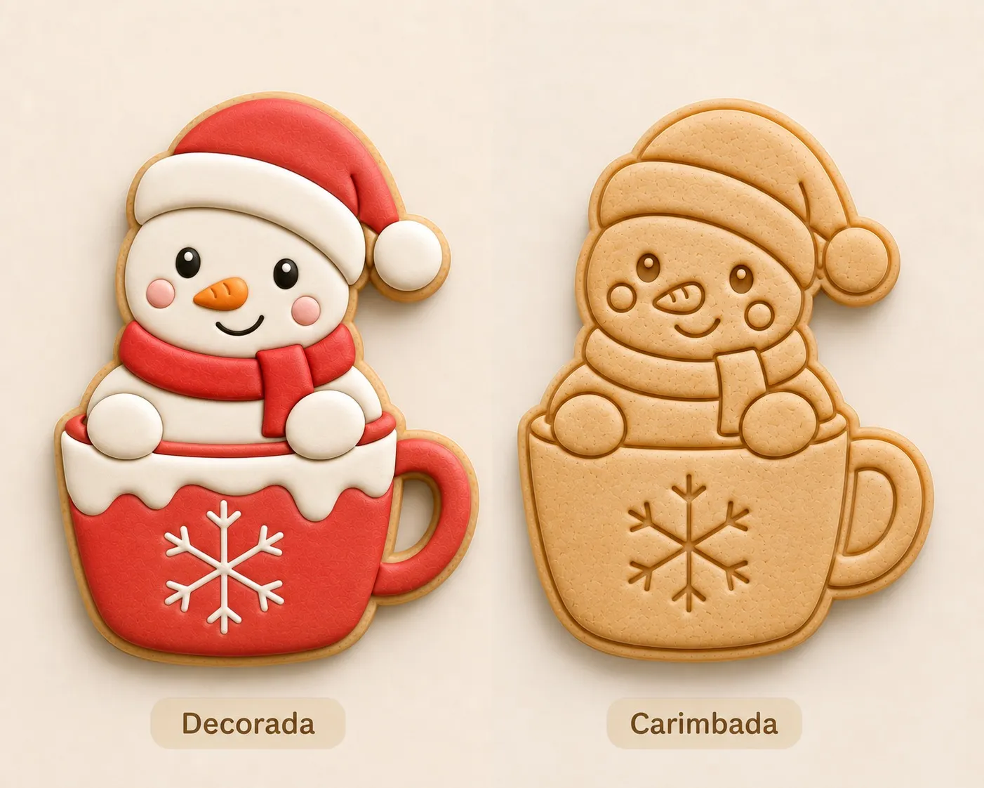 Cortador Boneco de Neve - Carimbo Natal