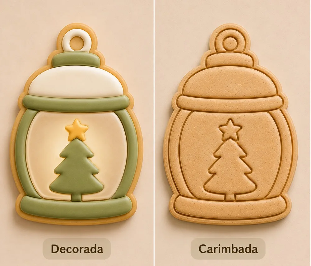Cortador Lanterna com Árvore - Carimbo Natal - Imagem 2