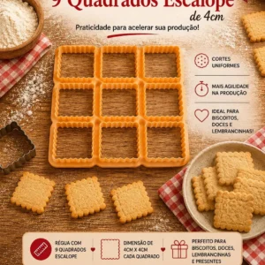 Cortador Régua Quadrado Escalope