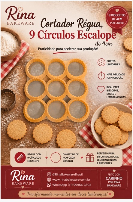 Cortador Régua Círculo Escalope - Imagem 2