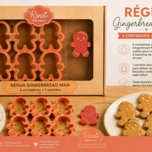 Cortador Régua Natal Gingerbread Man - Carimbo Natal