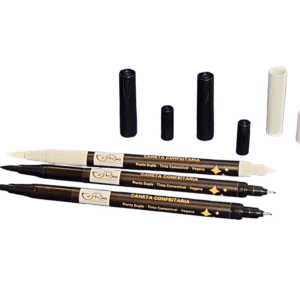 Caneta Alimentícia | Caneta Confeitaria Kit Preto e Branco Rina Bakeware