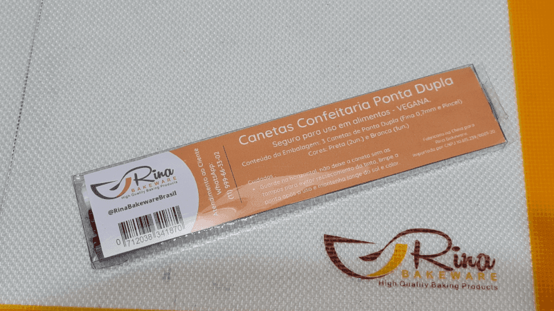 Caneta Alimentícia | Caneta Confeitaria Kit Preto e Branco Rina Bakeware - Imagem 3
